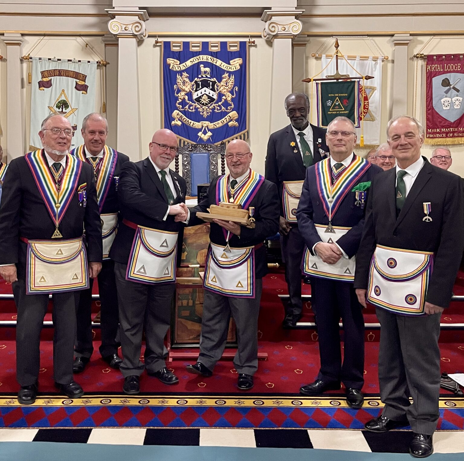 Portal Lodge of Royal Ark Mariners receives the Provincial Team and the